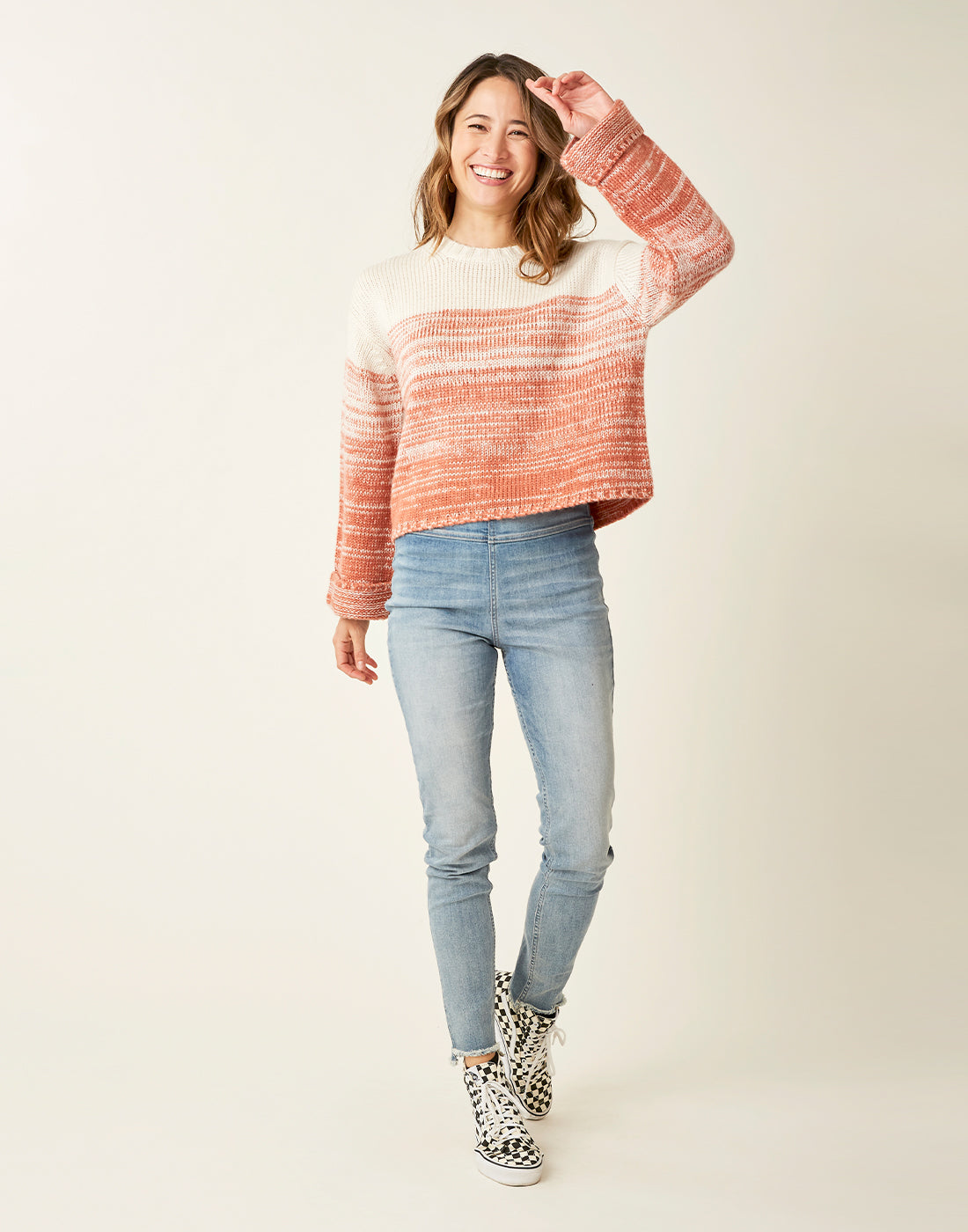 Estes Ombre Sweater: Red Clay Fade - FINAL SALE