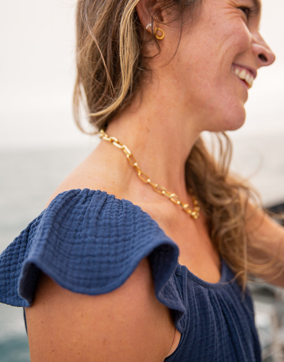 Corrine Top: Navy