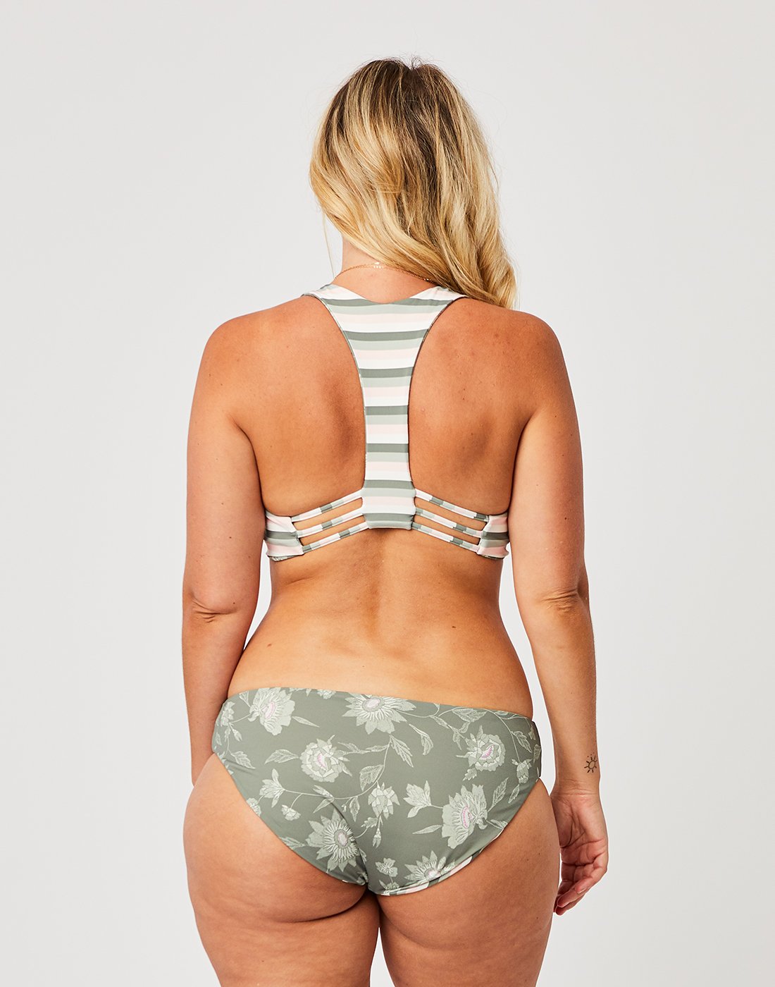 St. Barth Reversible Bottom : Moss Haku/Moss Rainbow