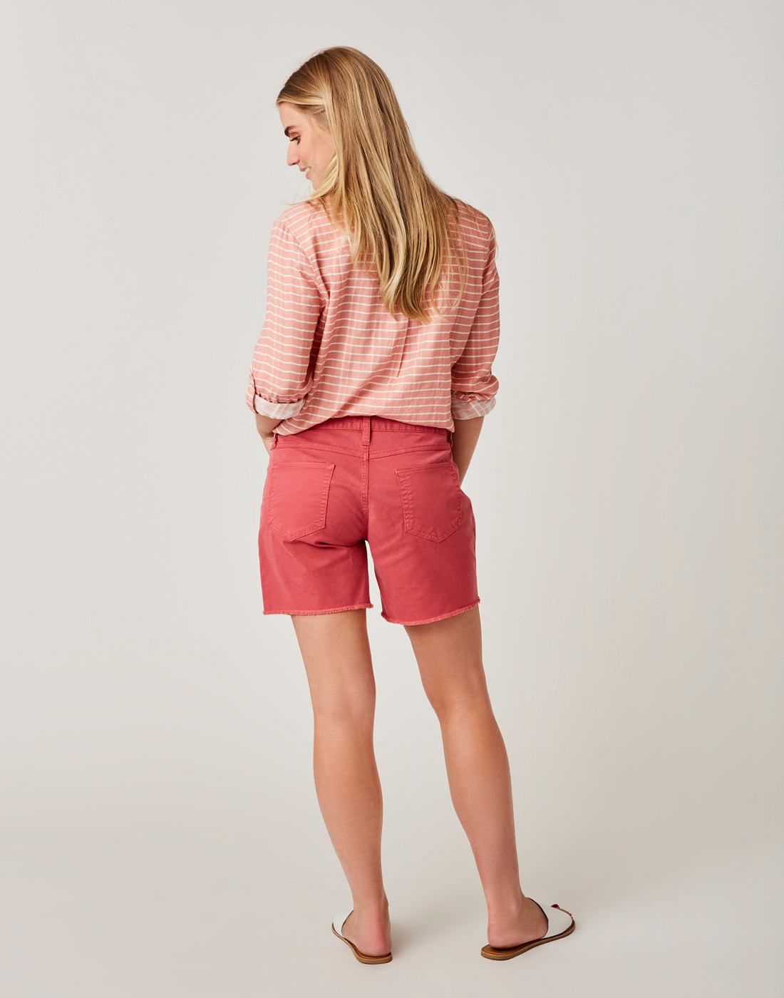 Oahu 6" Twill Short: Light Red