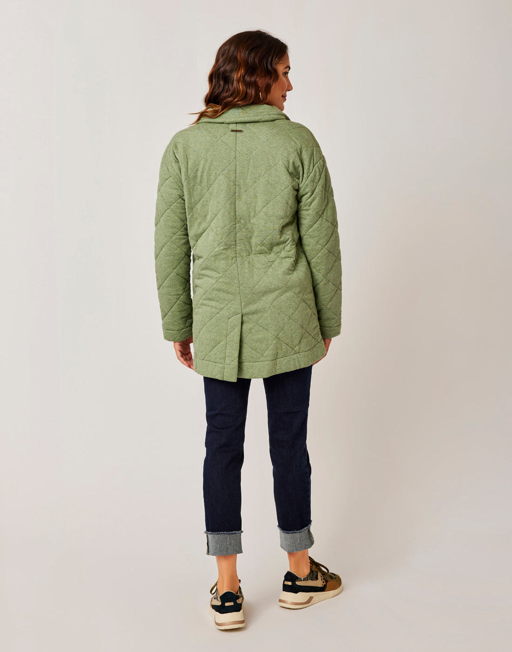 Maggie Quilted Topper: Olive Heather