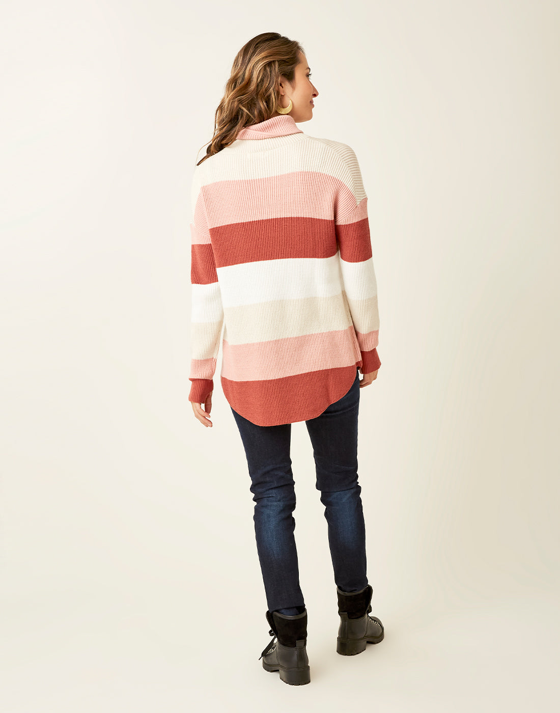 Rockvale Sweater: Red Clay Bold Stripe - FINAL SALE