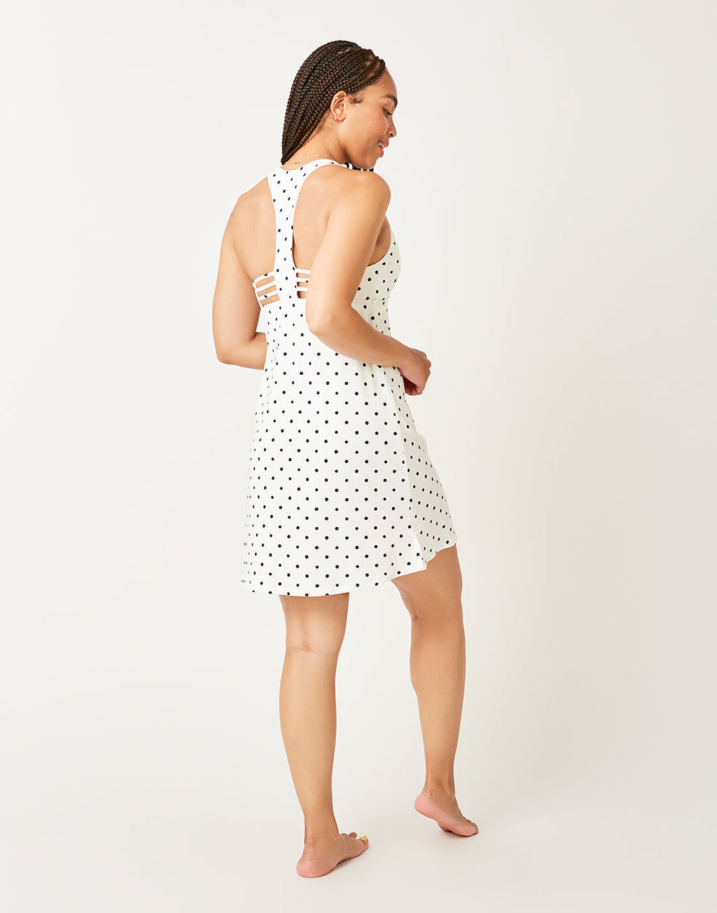 La Jolla Dress: Cloud Polka Dot