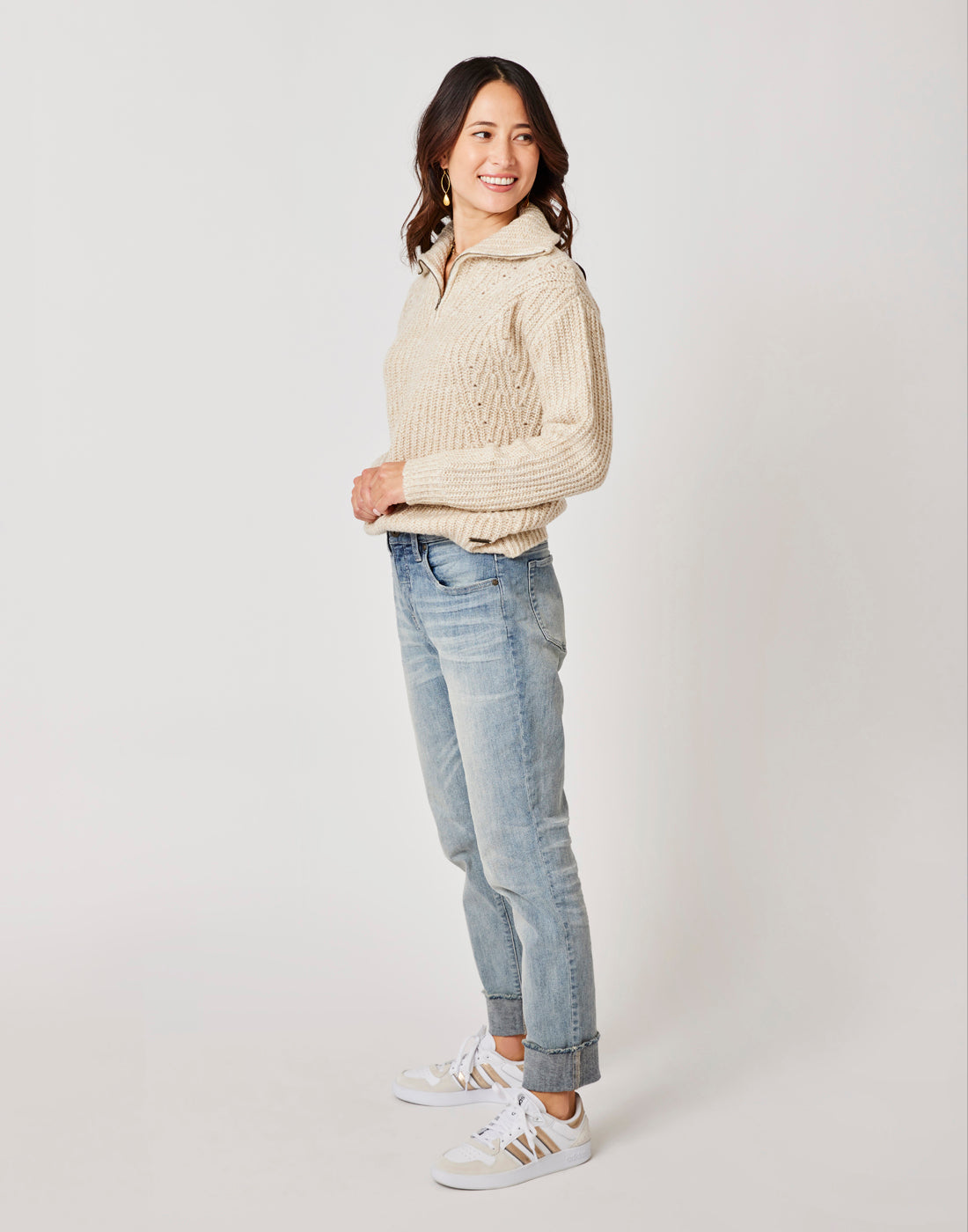 Brookline Zip: Cloud Heather