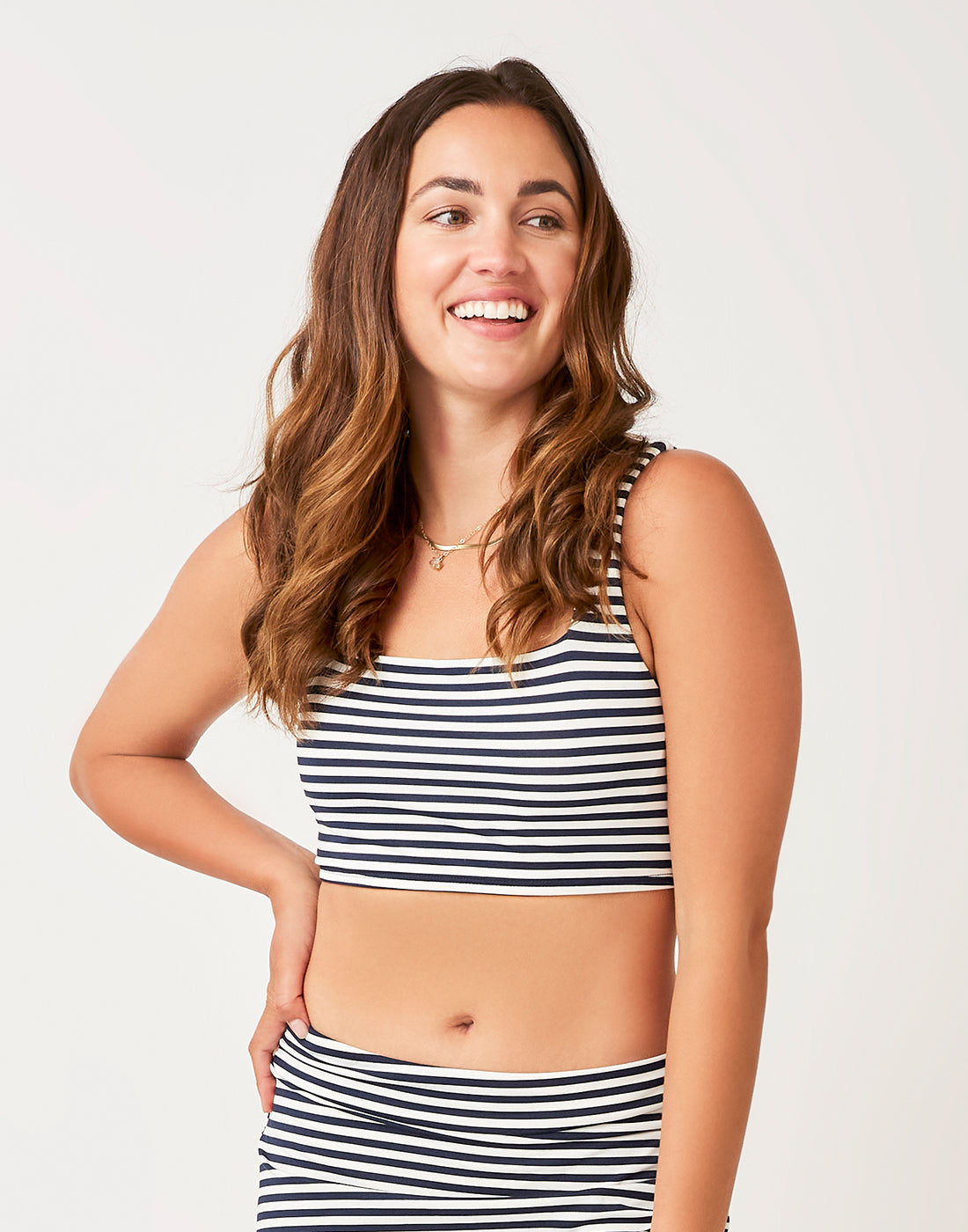 Amelia Top: Navy Stripe