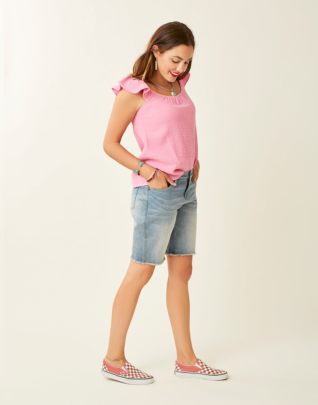 Corrine Top: Light Fuchsia