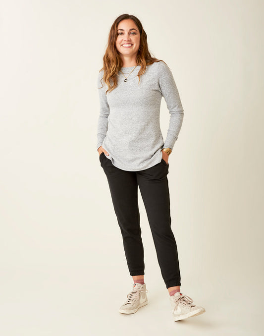 Chelsea Top: Heathered Graphite - FINAL SALE