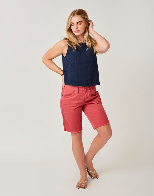 Oahu 10" Twill Short: Light Red