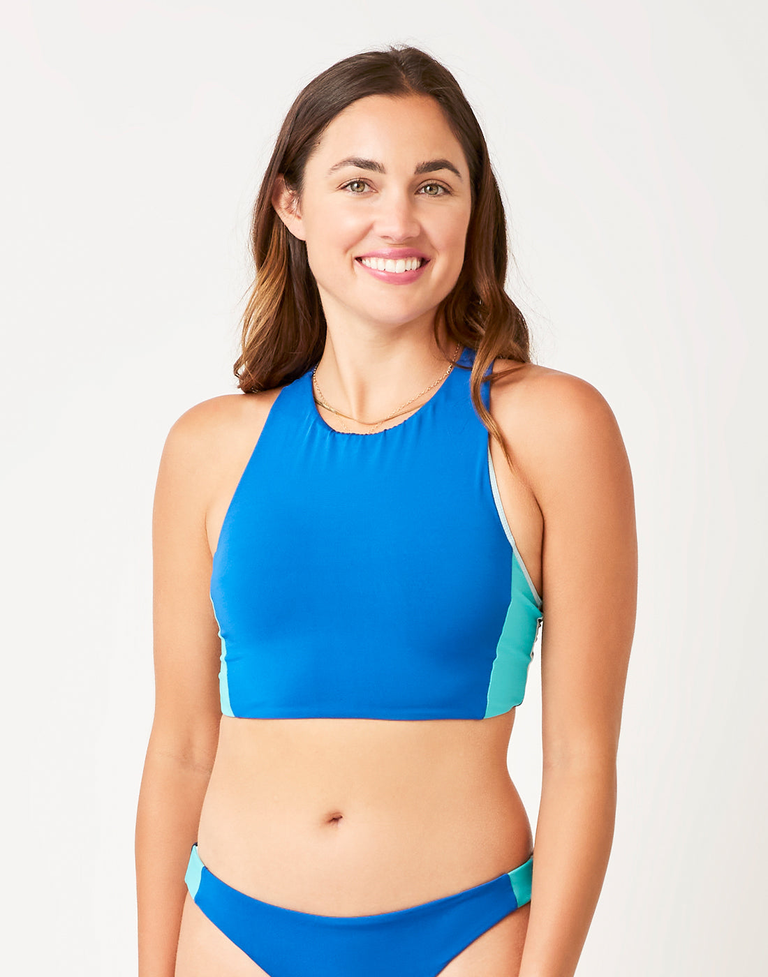 Sanitas Colorblock Top: Royal Blue w. Ceramic/Kaleidoscope