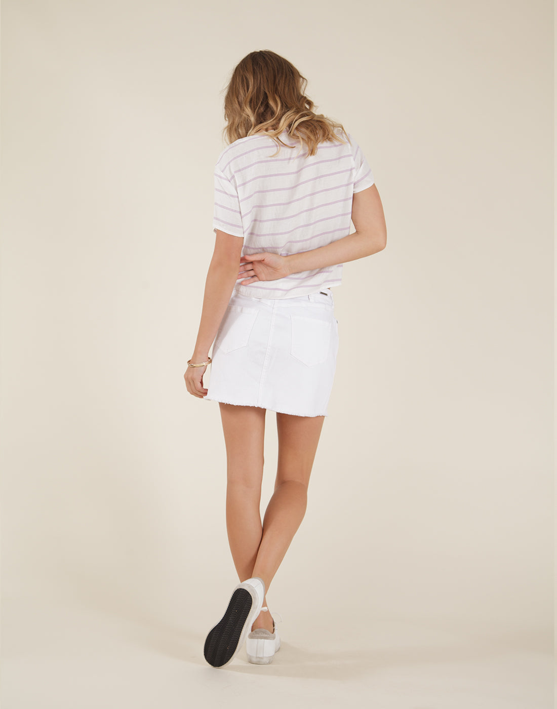 Landon Top: Cloud Lilac Stripe - FINAL SALE