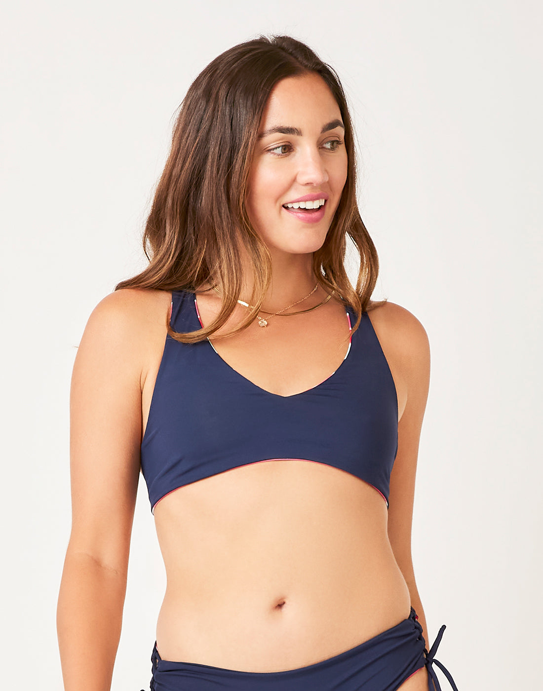 La Jolla Reversible Top: Prism/Navy