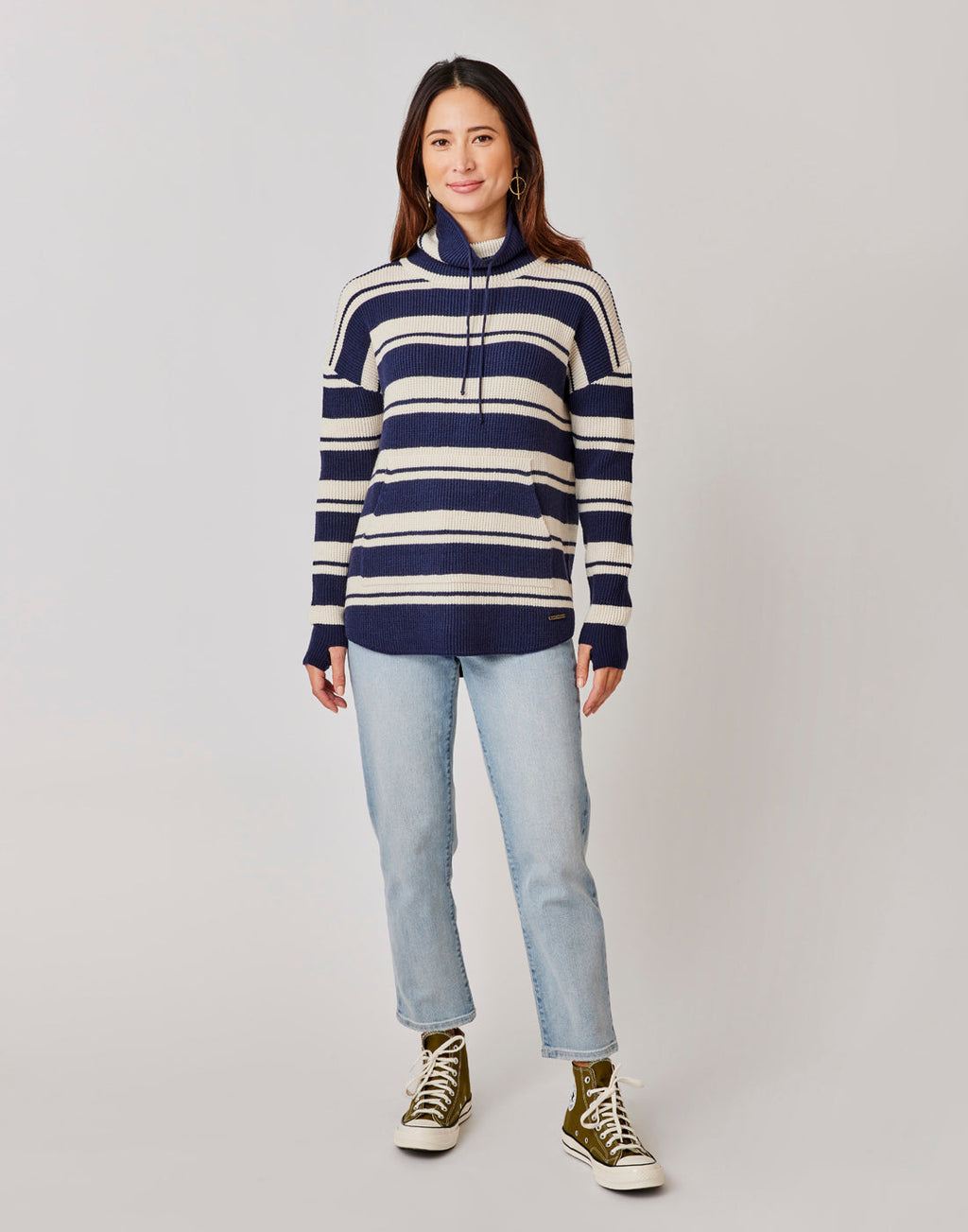 Rockvale Sweater: Navy Stripe