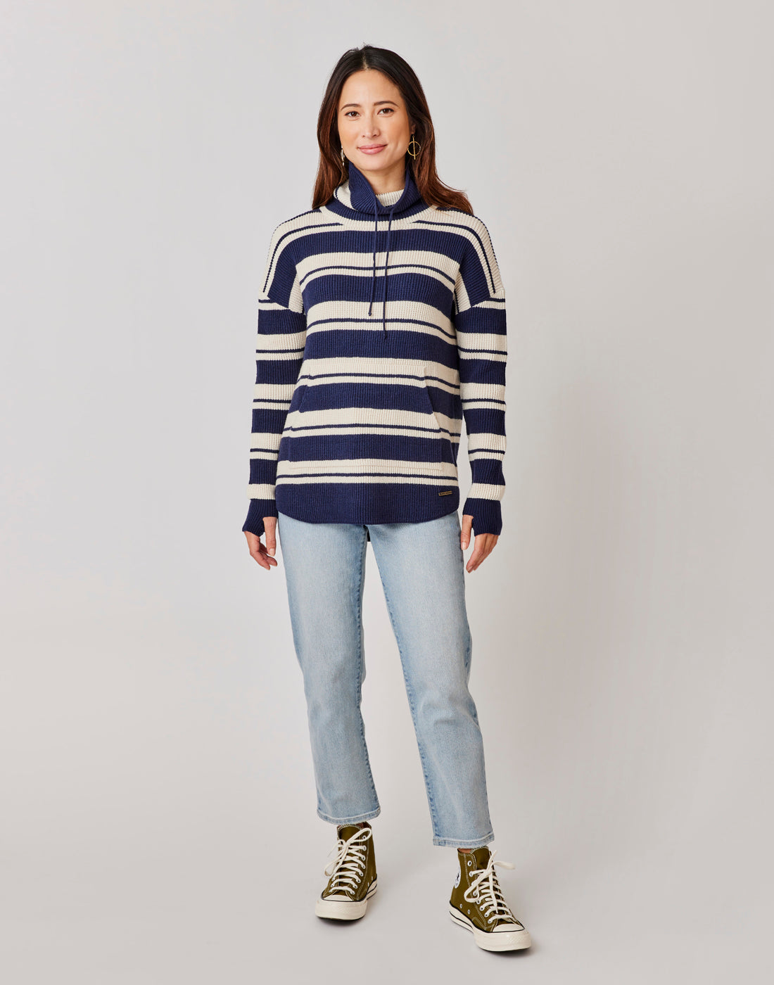 Rockvale Sweater: Navy Stripe