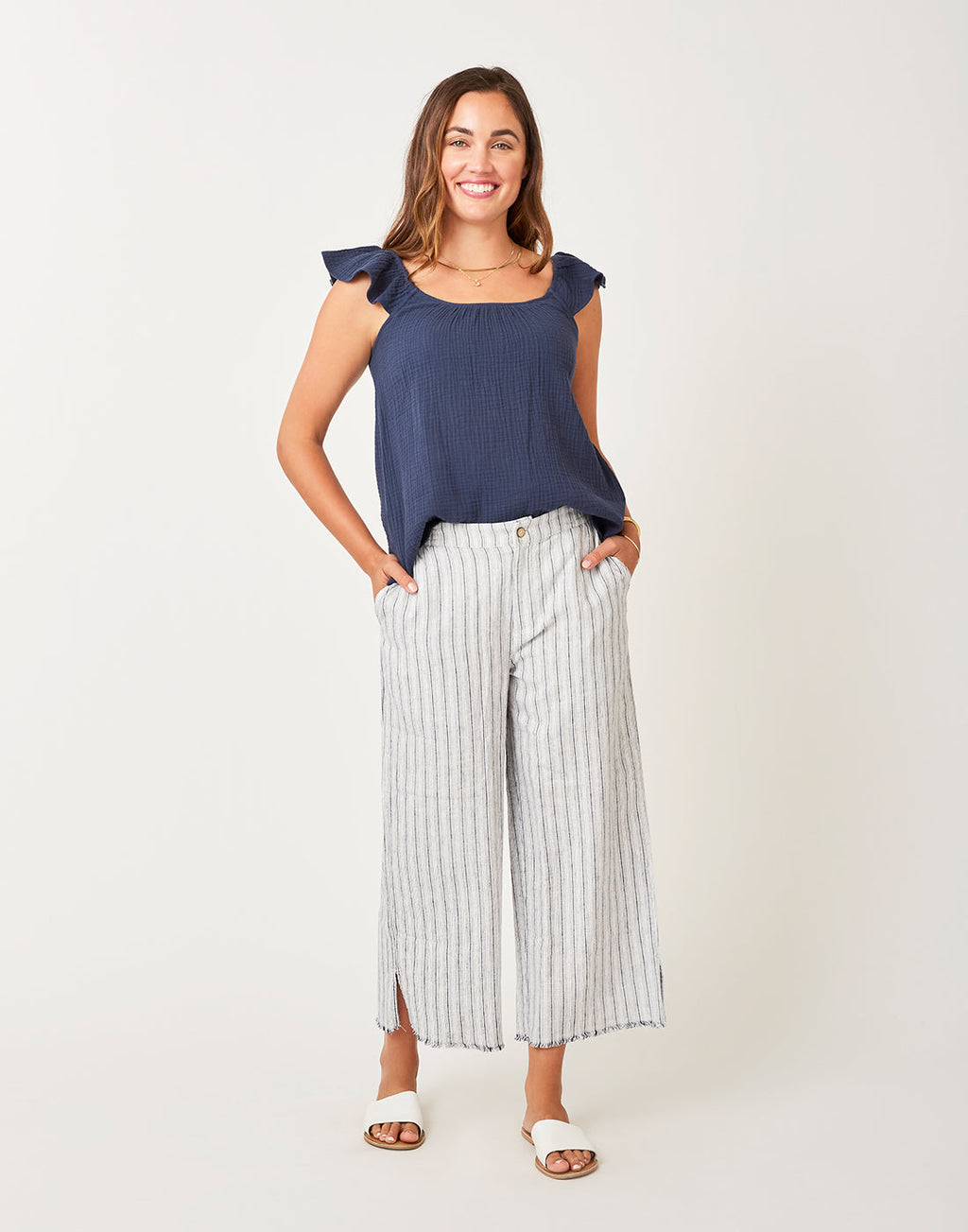 Corrine Top: Navy