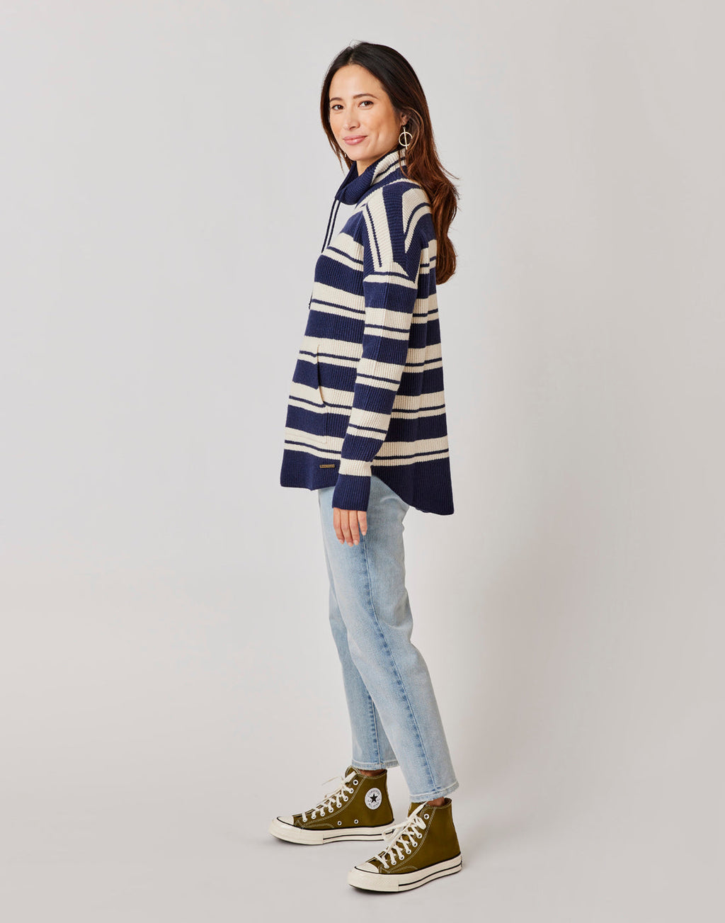 Rockvale Sweater: Navy Stripe