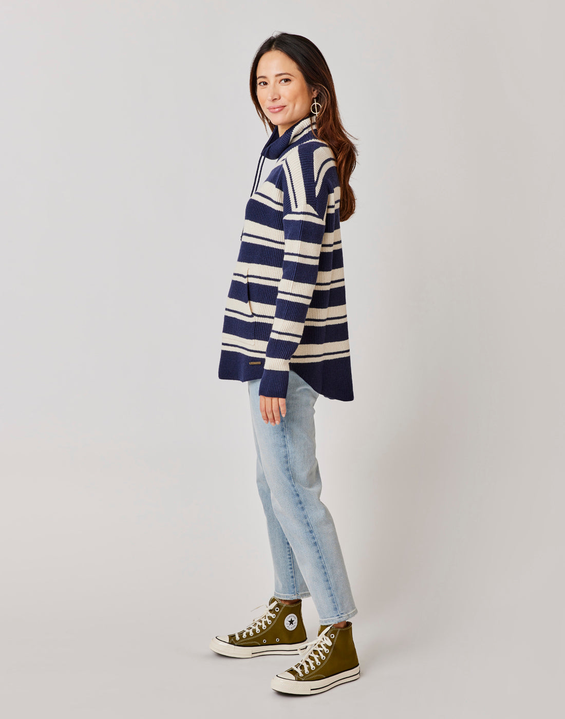 Rockvale Sweater: Navy Stripe