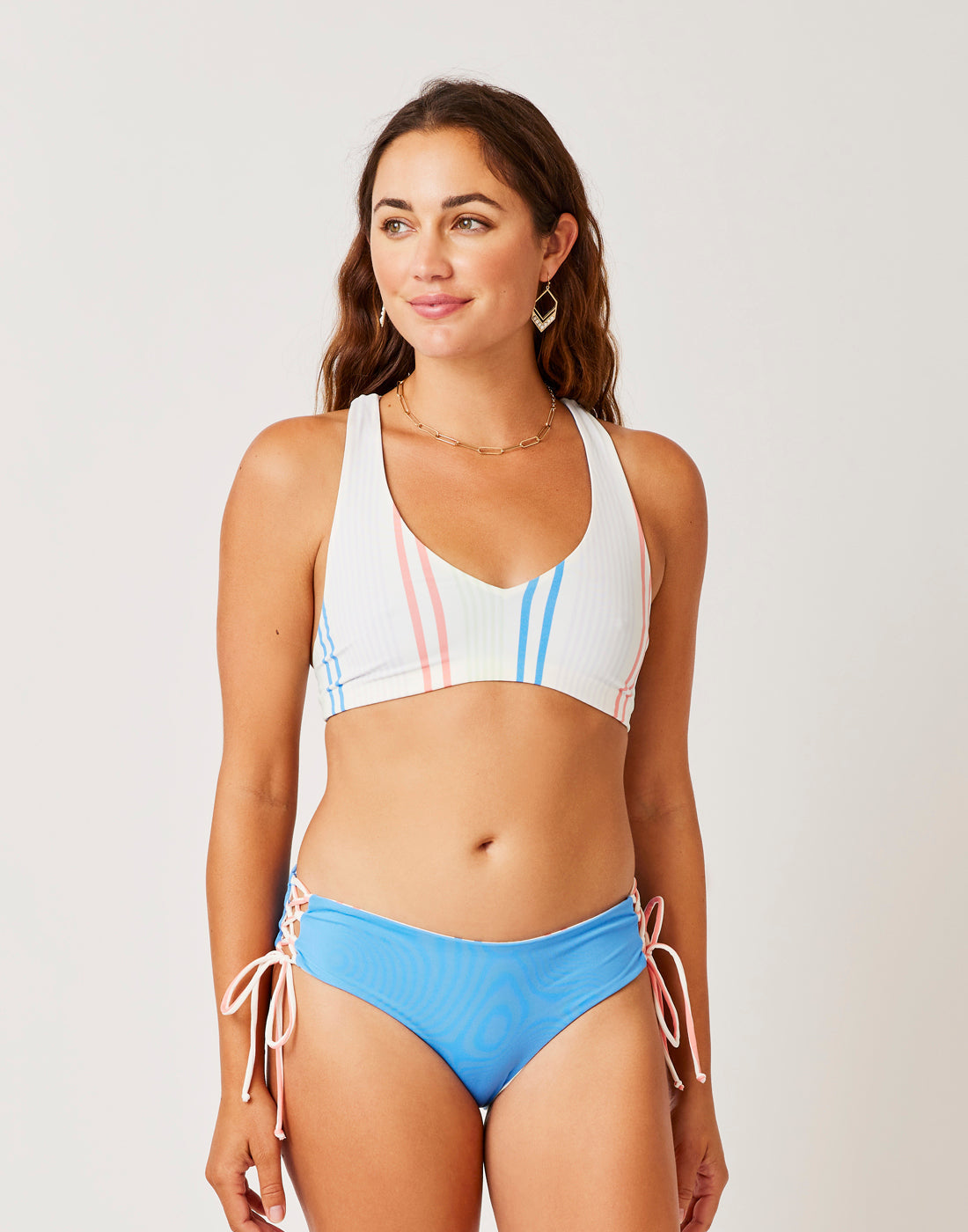 Mustique Reversible Bottom: Sunny Stripe/Bluebay