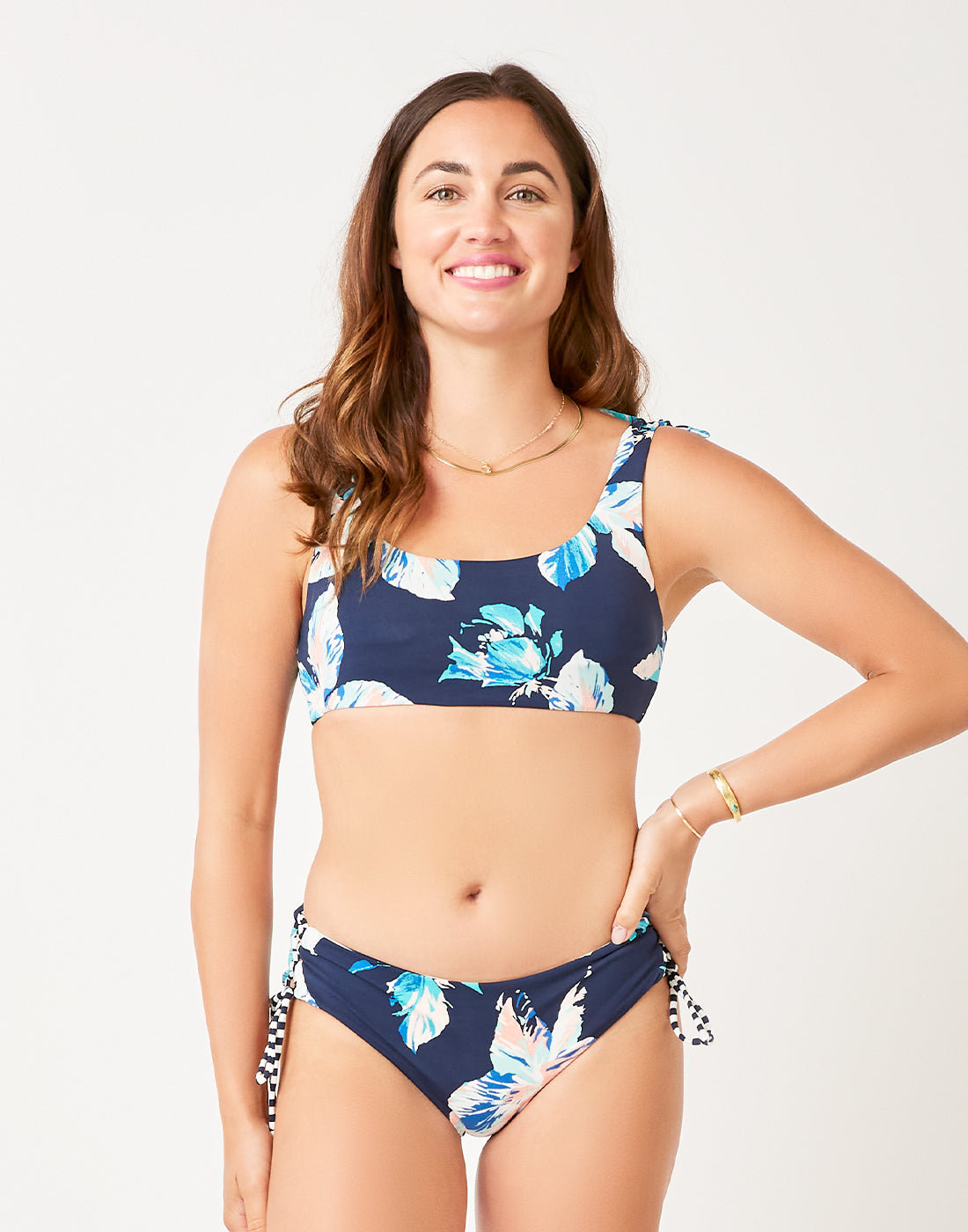 Mustique Reversible Bottom: Stargazer/Navy Stripe