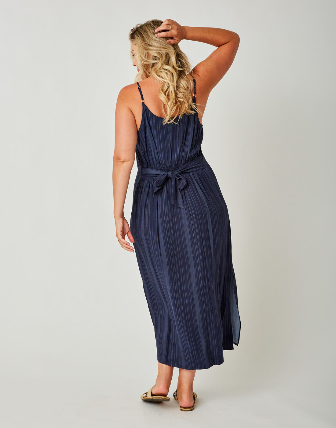 Macy Dress: Navy Lau Stripe