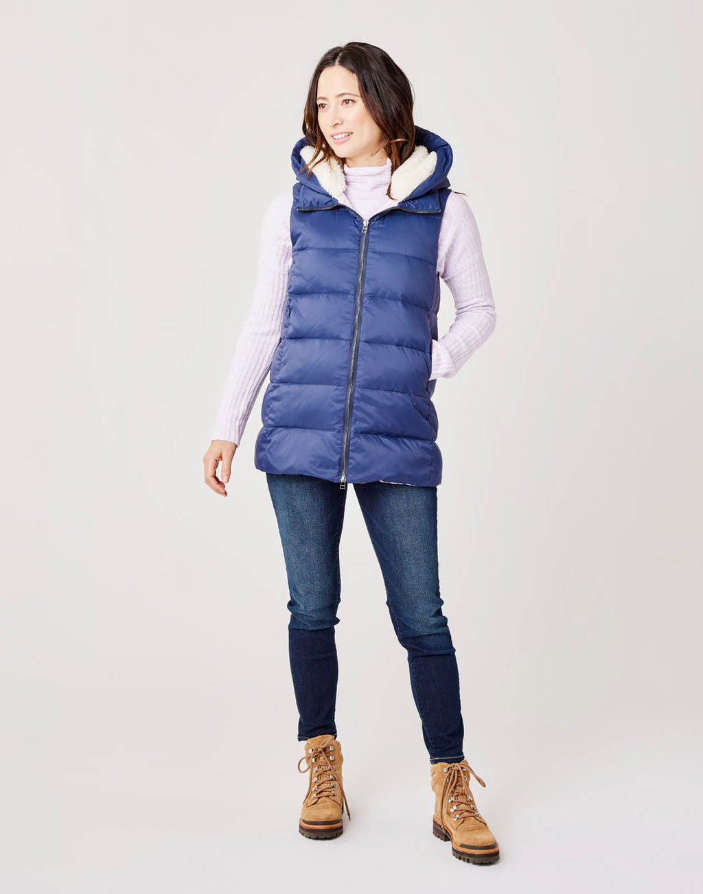 Davos Down Vest: Navy