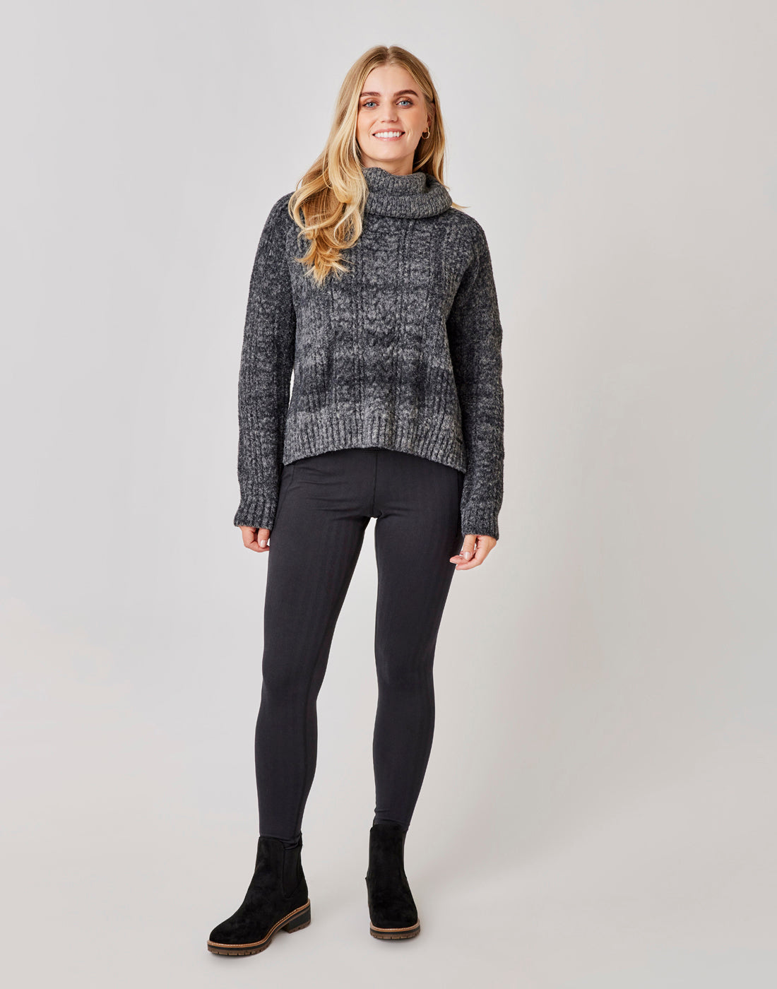 Field Sweater: Black Heather