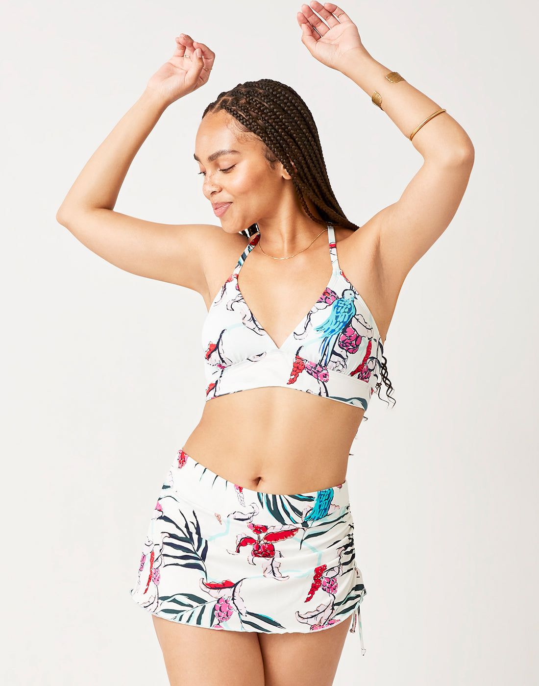 Hoku Swim Skirt: Botanical